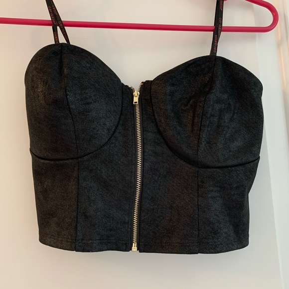 Faux suede crop/tube top - Picture 2 of 3